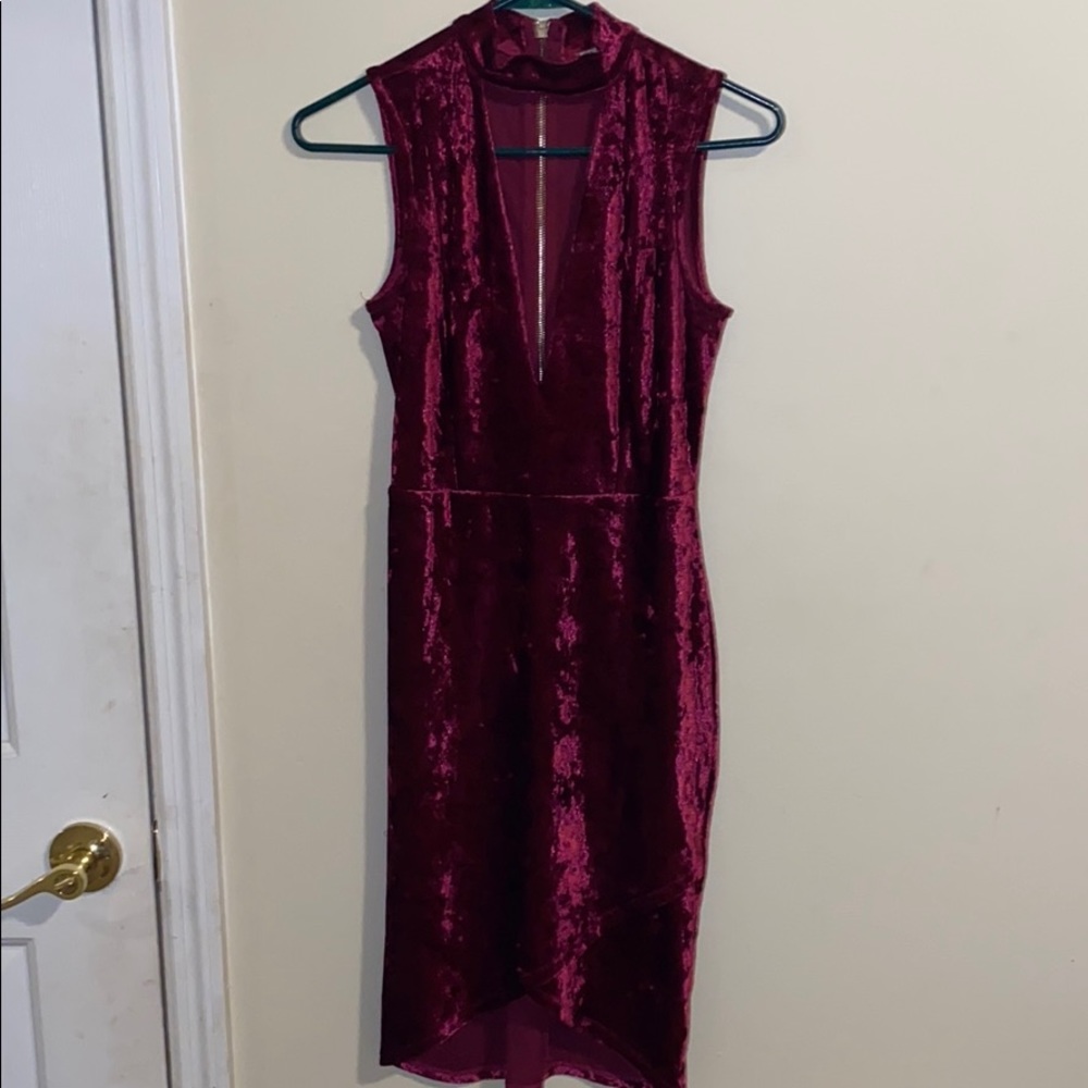 Burgundy dress